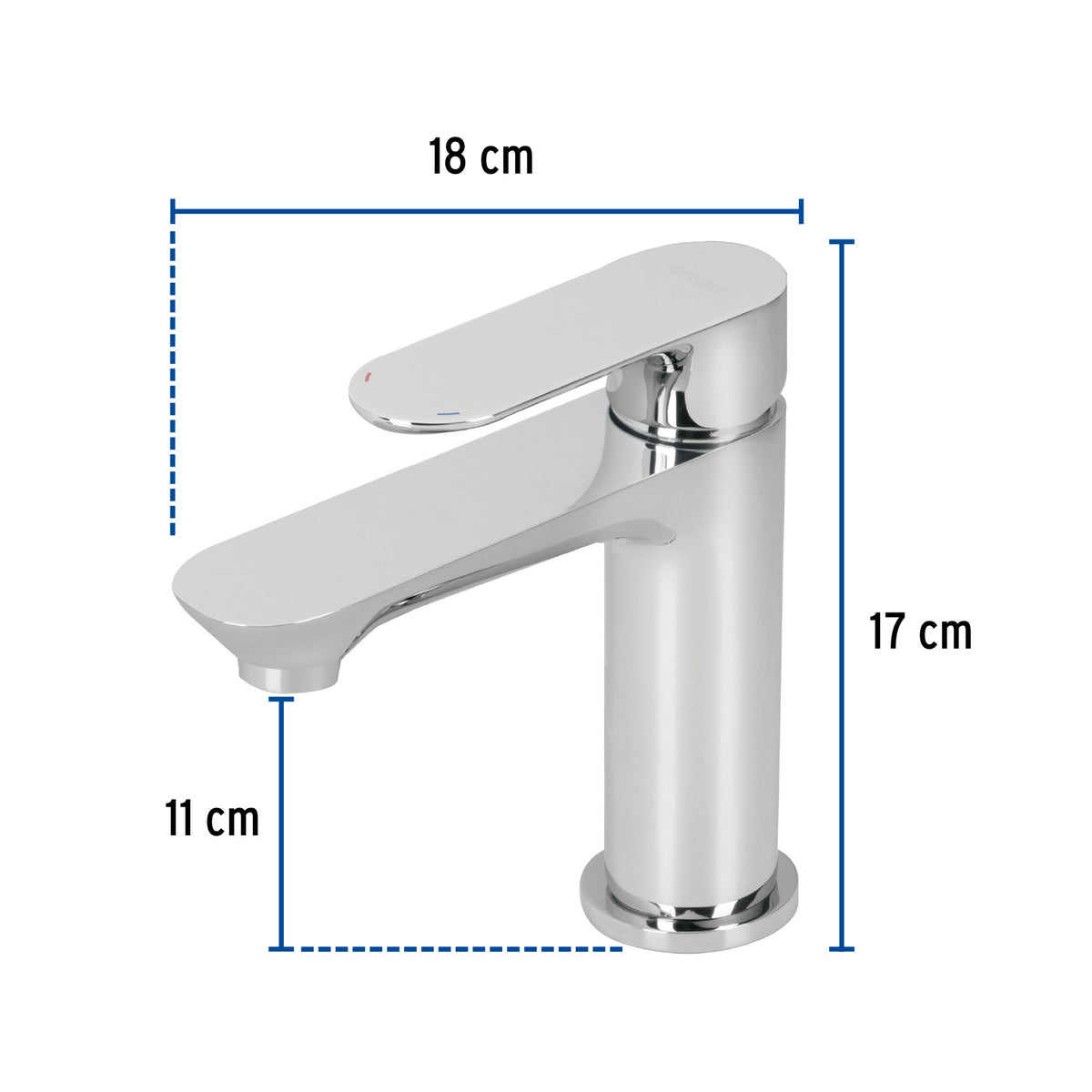 Monomando corto para lavabo cromo FOSET RIVIERA