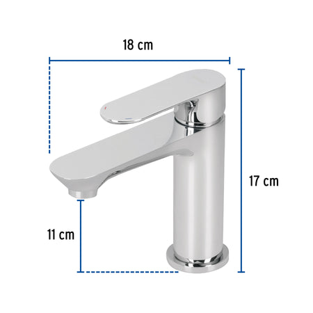 Monomando corto para lavabo cromo FOSET RIVIERA
