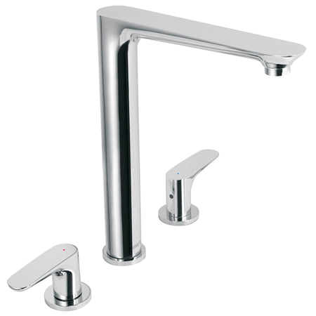 Mezcladora cuello alto para fregadero cromo FOSET RIVIERA