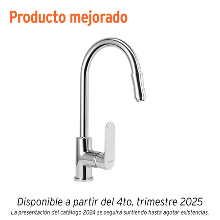Monomando retractil para fregadero cromo FOSET RIVIERA