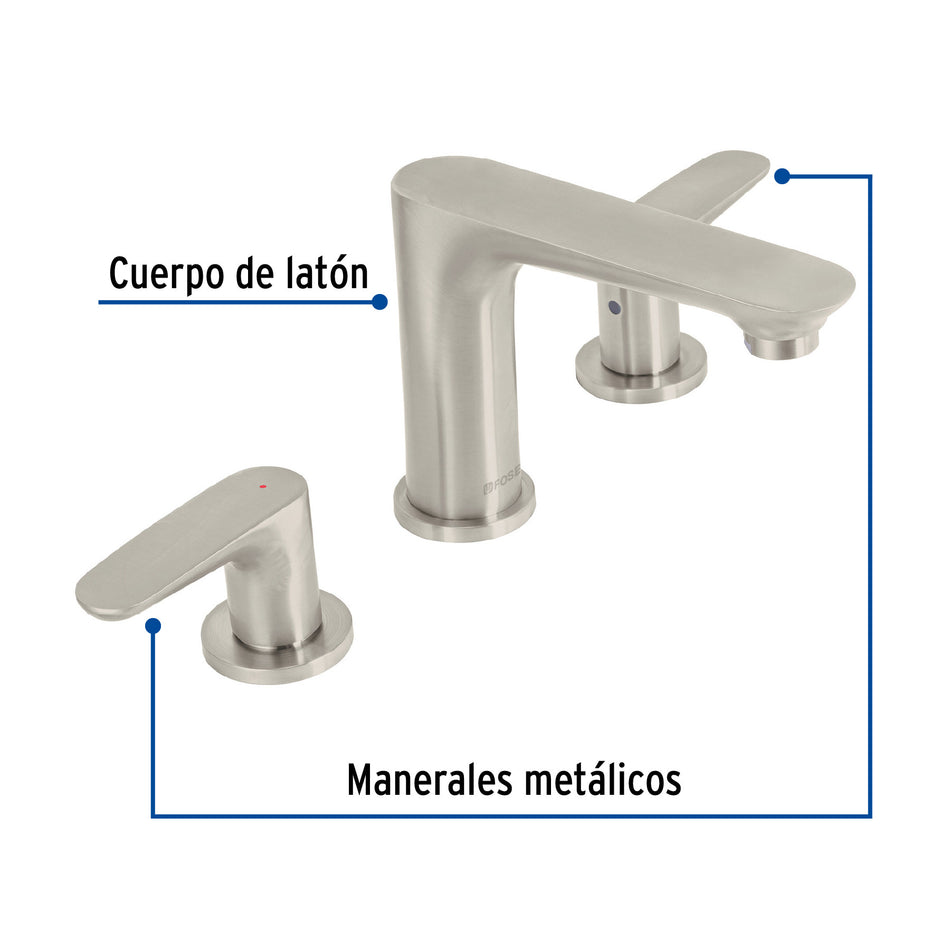 Mezcladora lavabo taladros separados satin FOSET RIVIERA