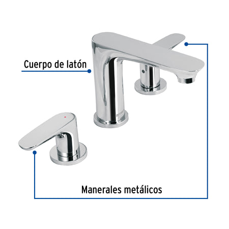 Mezcladora lavabo taladros separados cromo FOSET RIVIERA