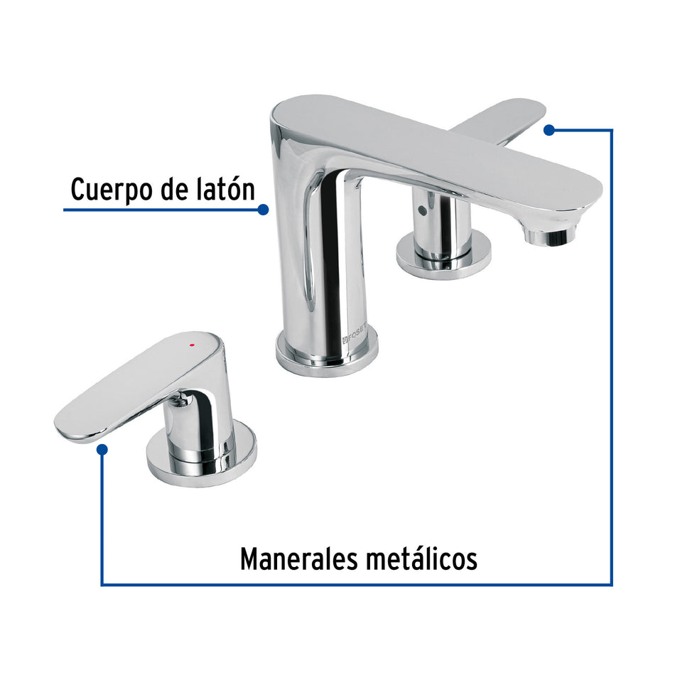Mezcladora lavabo taladros separados cromo FOSET RIVIERA