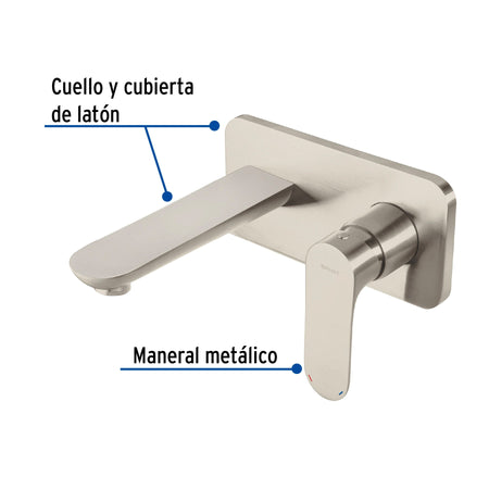 Monomando a pared para lavabo satin FOSET RIVIERA