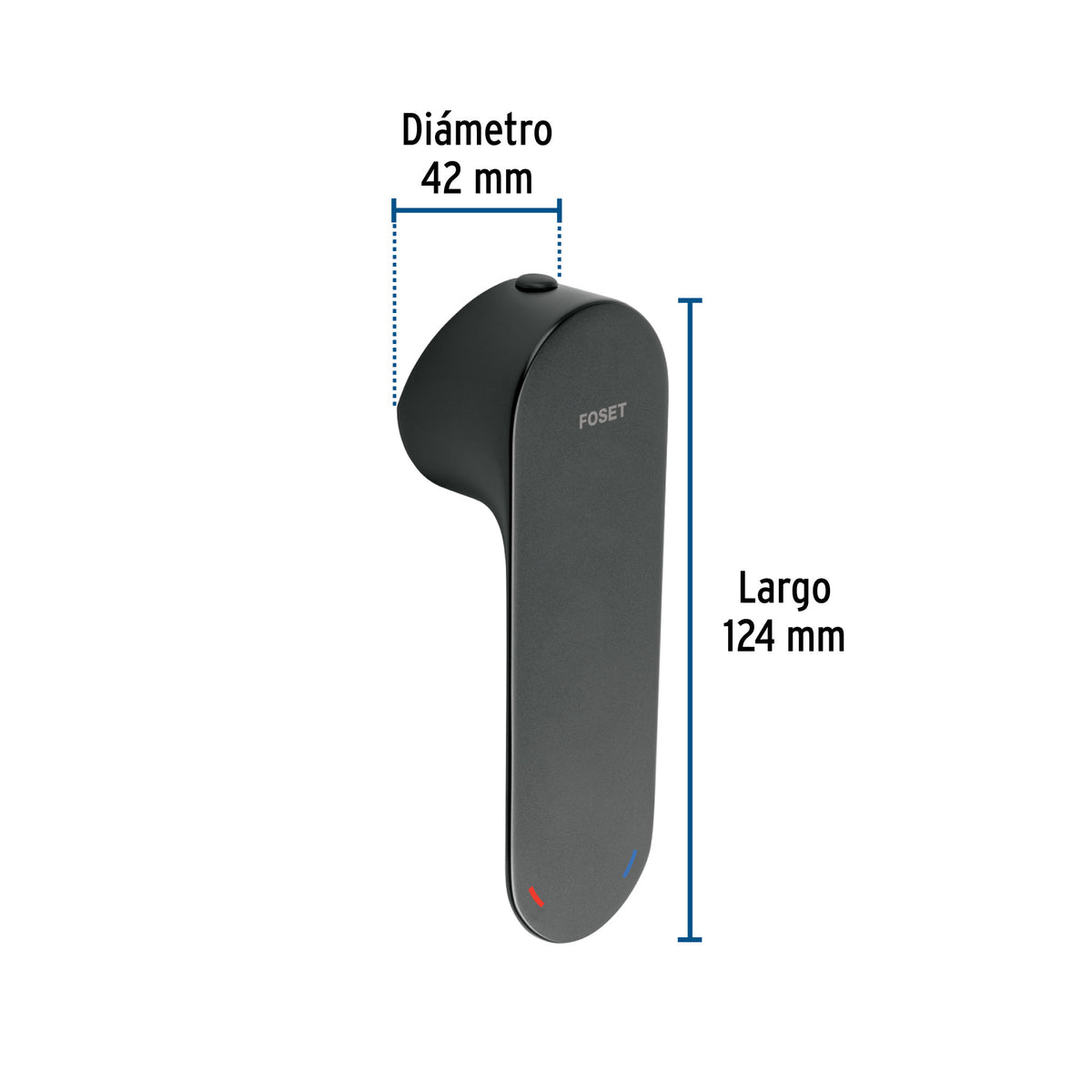Maneral palanca para monomando, negro, FOSET RIVIERA