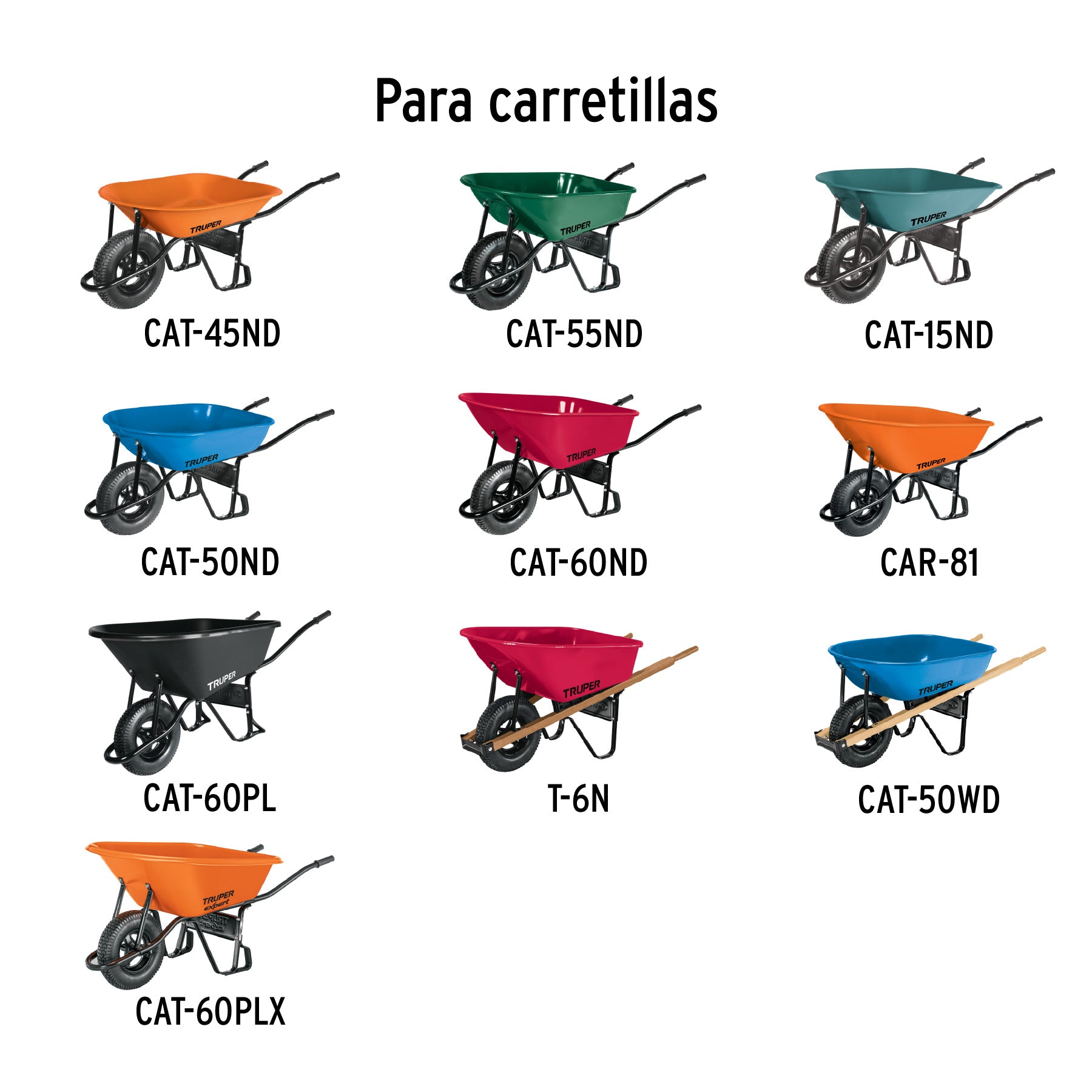Llanta completa neumática 16', incluye eje y baleros