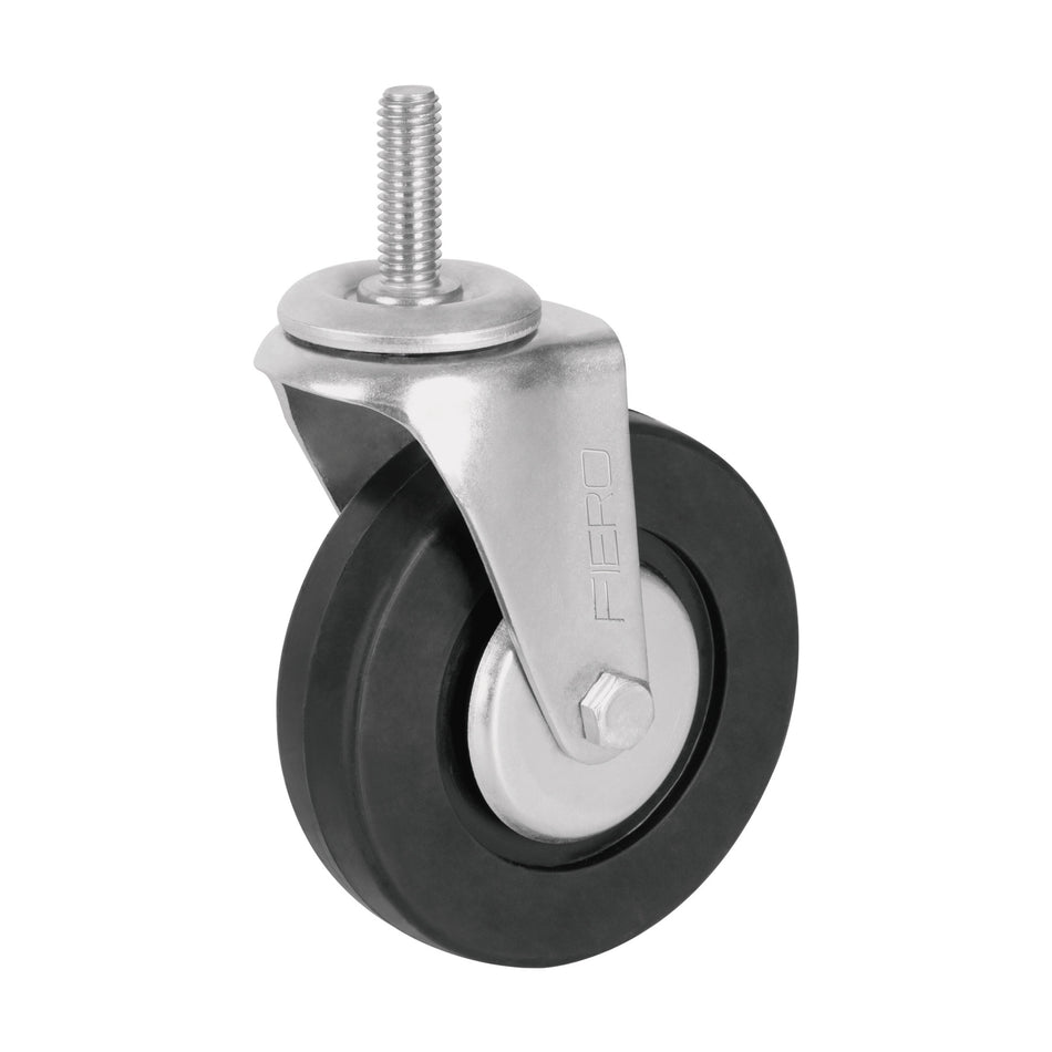 Rodaja hule 4" con espiga roscada carga 50kg FIERO