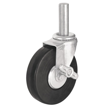 Rodaja hule 6" con espiga solida y freno carga 125kg FIERO