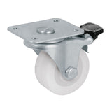Rodaja de polietileno placa giratoria con freno FIERO 2"