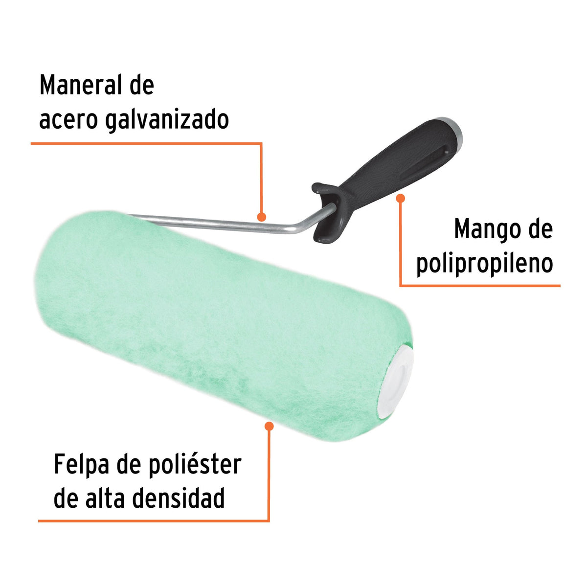 Rodillo para pintar 7' x 5/8' superficies poco rugosas 7', 5/8'