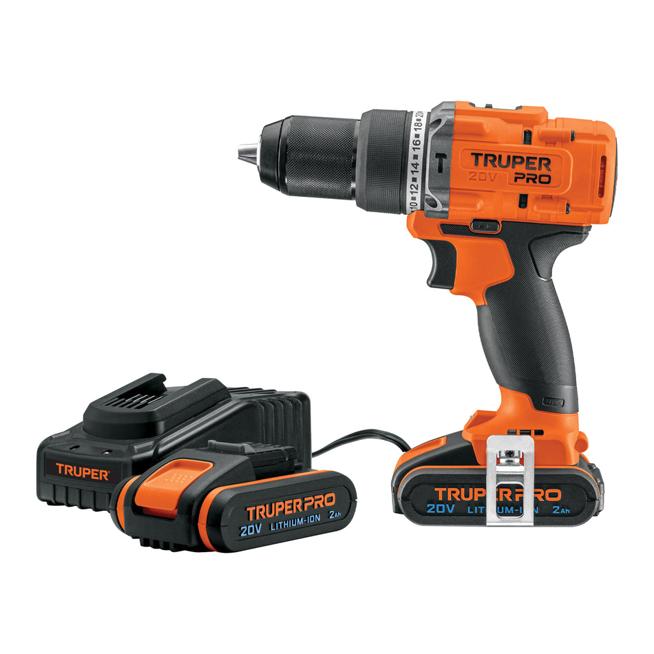 Rotomartillo 1/2" 20V 2 baterias 2Ah TRUPER PRO
