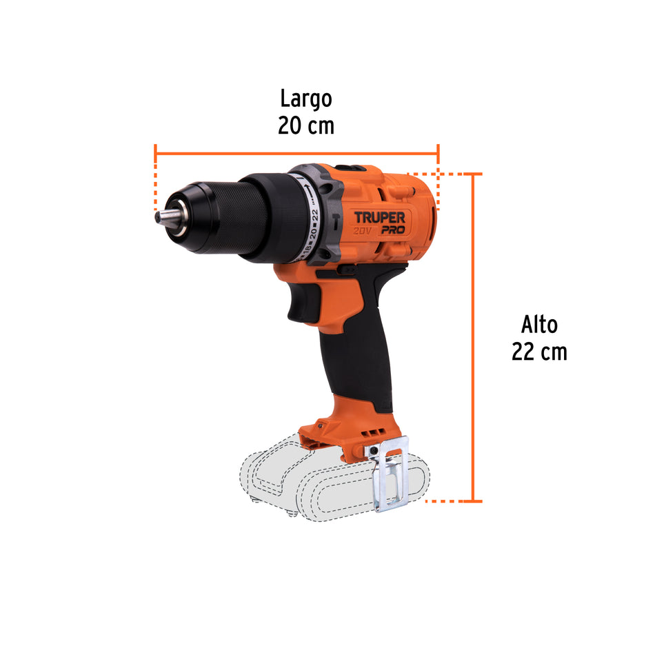 Rotomartillo 1/2" 20V sin accesorios TRUPER PRO