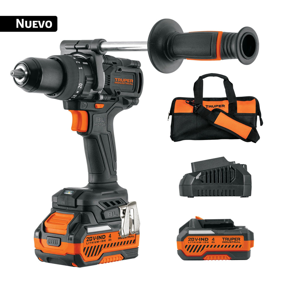 Rotomartillo/destornillador 1/2", 20V, 150Nm, 2 baterías 4Ah