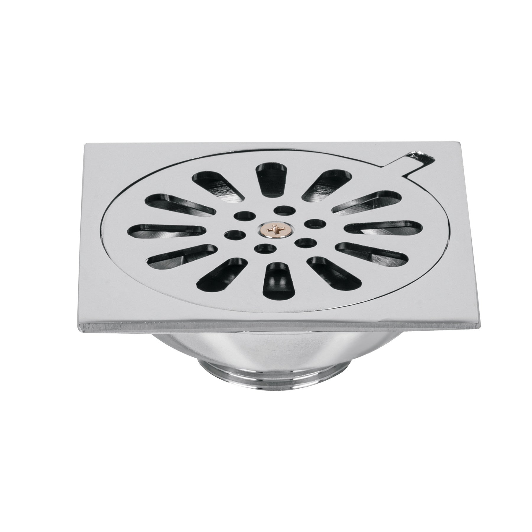 Resumidero cuadrado 4 x 4" laton cromo FOSET AQUA 4 x 4"