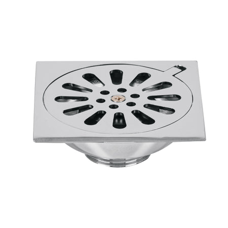 Resumidero cuadrado 4 x 4" laton cromo FOSET AQUA 4 x 4"