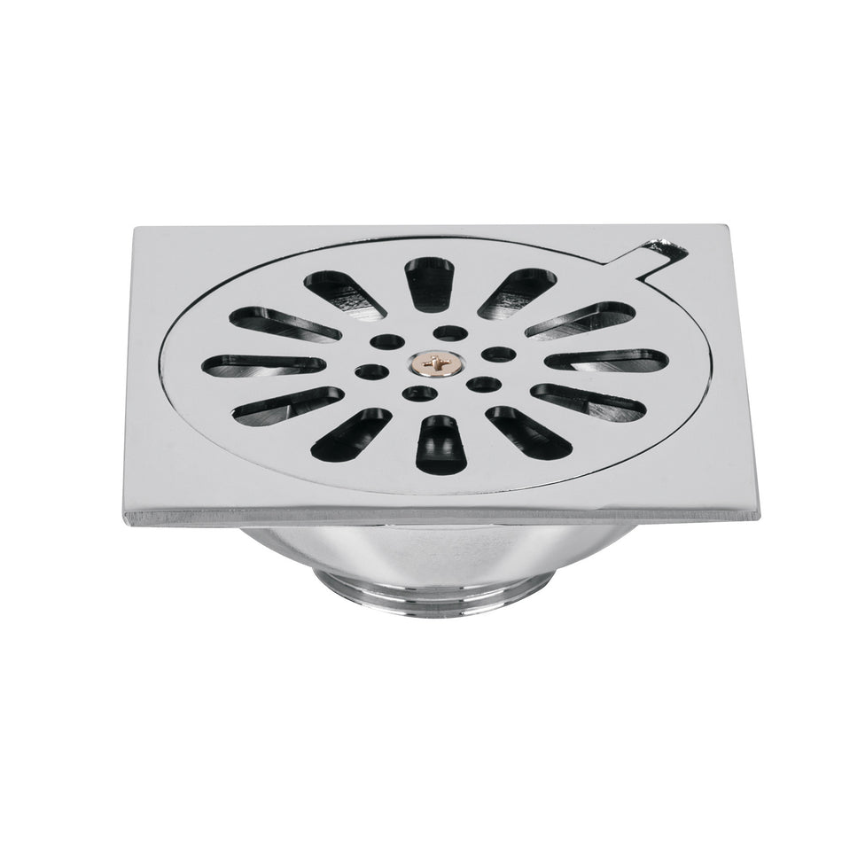 Resumidero cuadrado 4 x 4" laton cromo FOSET AQUA 4 x 4"