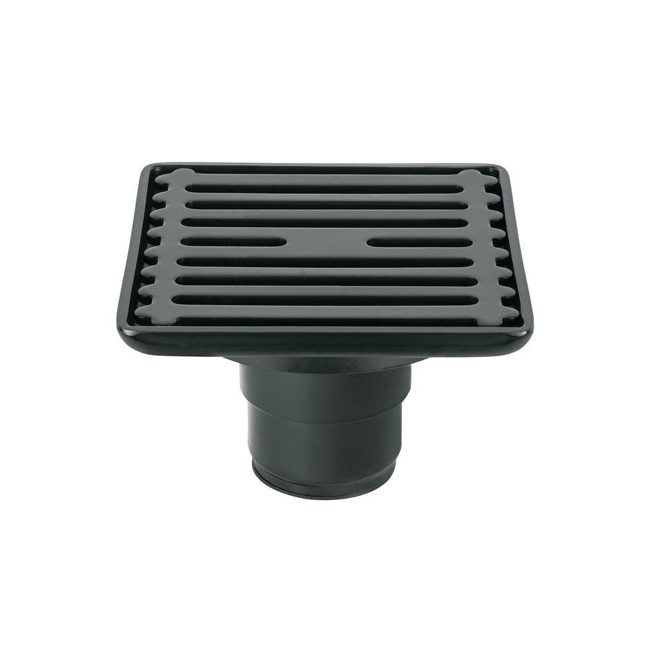 Resumidero cuadrado 4' x 4', acero inoxidable, negro, AQUA