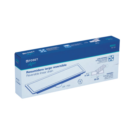 Resumidero rectangular 30x11cm reversible inox FOSET AQUA