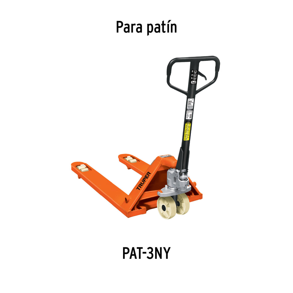 2 Ruedas para patín traspaleta de 3 ton PAT-3NY, Truper