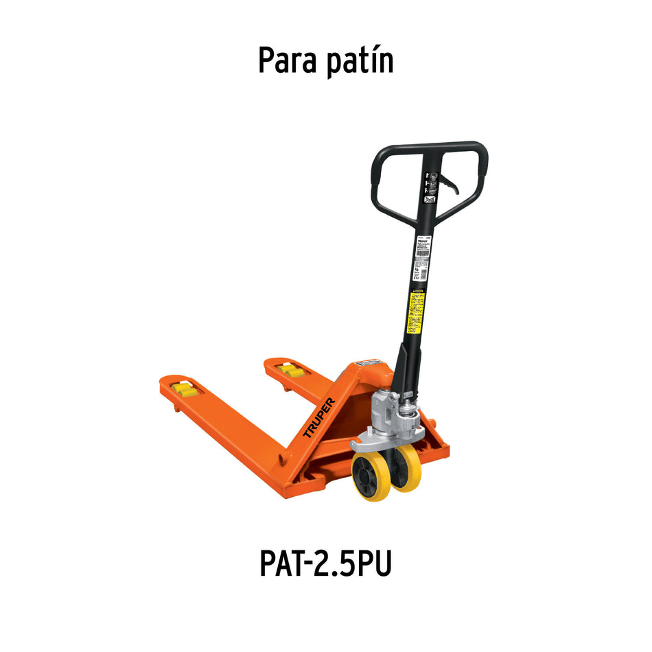 2 Ruedas para patín traspaleta de 2.5 ton PAT-2.5PU, Truper
