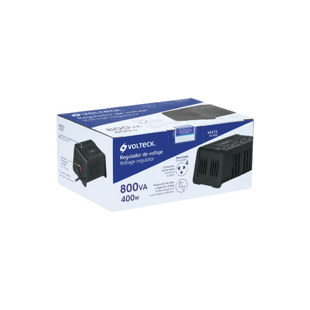 Regulador de voltaje de 800 VA / 400 W 4 contactos Volteck