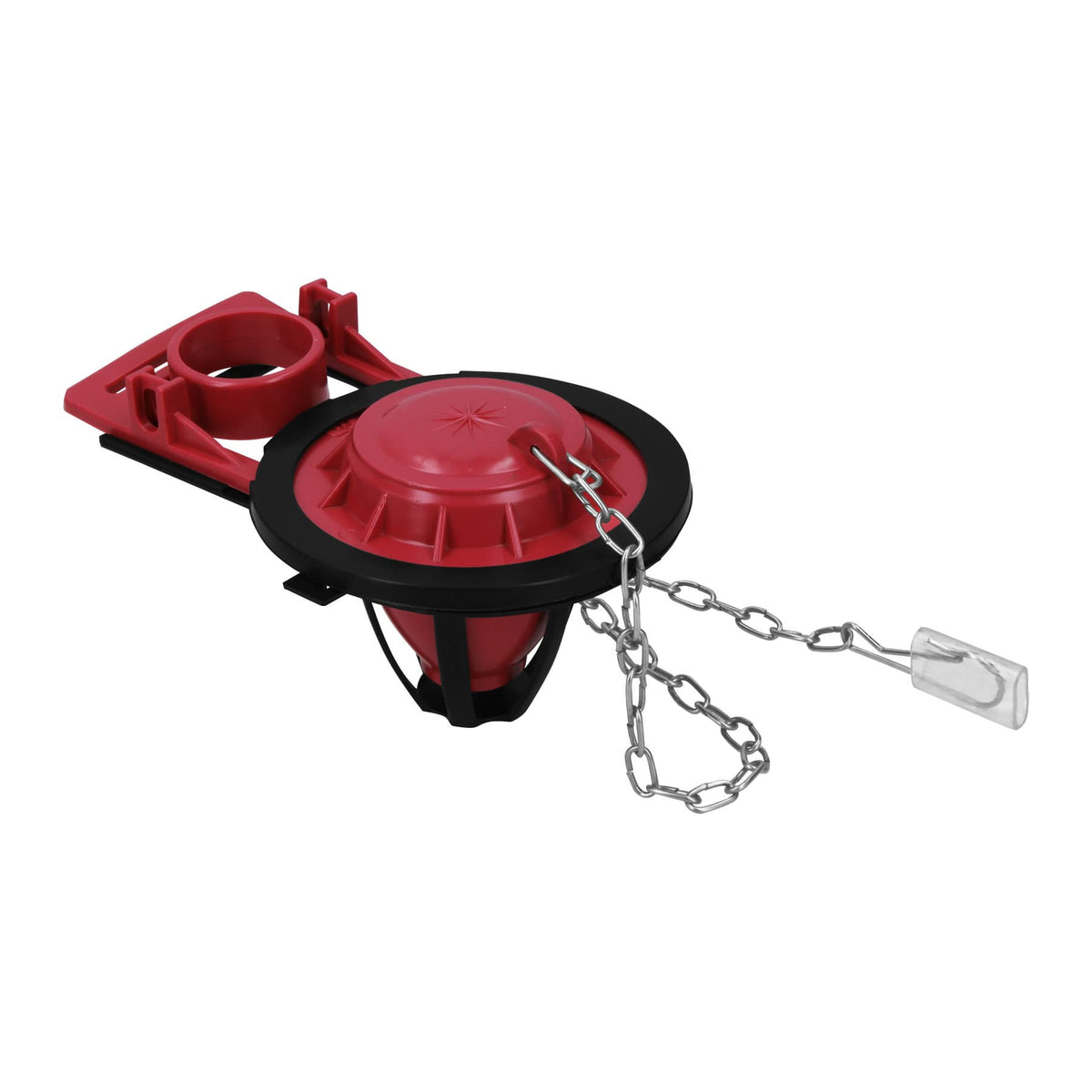 Sapo 2' para WC, silicona, rojo, cadena inox, FOSET 2', rojo