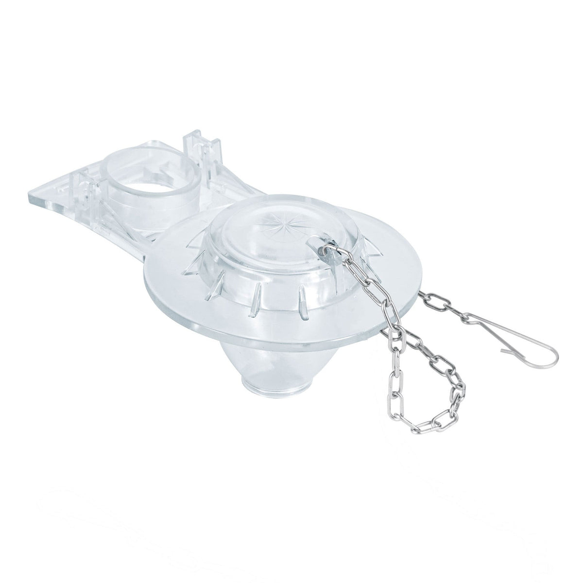 Sapo 2" para WC PVC trasparente cadena inox FOSET