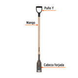 Raspador forjado de 4', puño 'Y', mango de 42', Truper 4', 42'