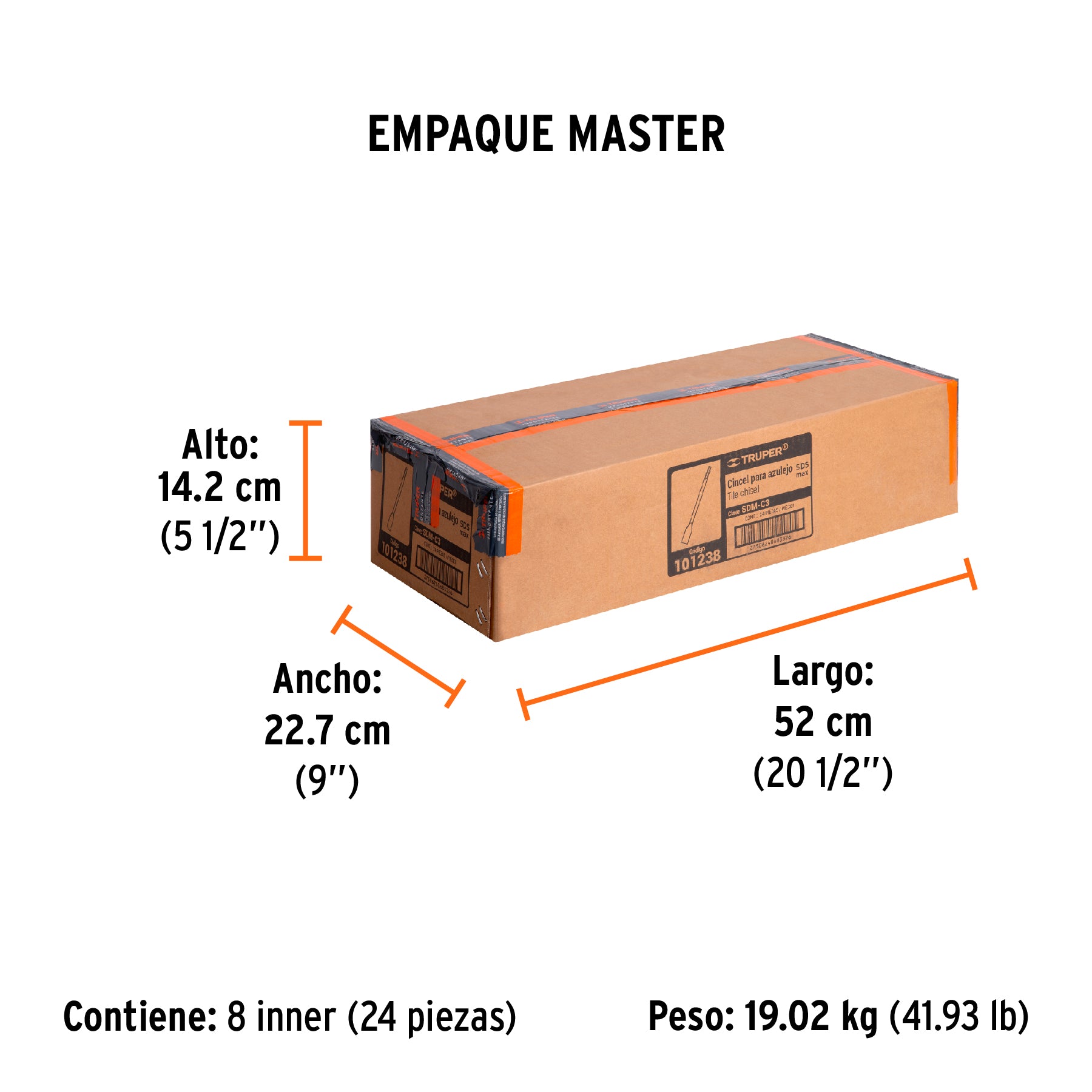Cincel para azulejo SDS max 1-1/2" x 16" Truper