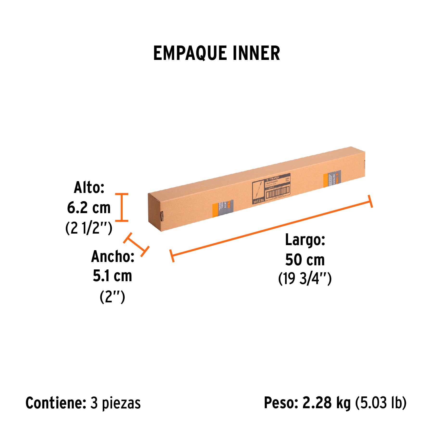 Cincel de punta SDS max de 16" Truper