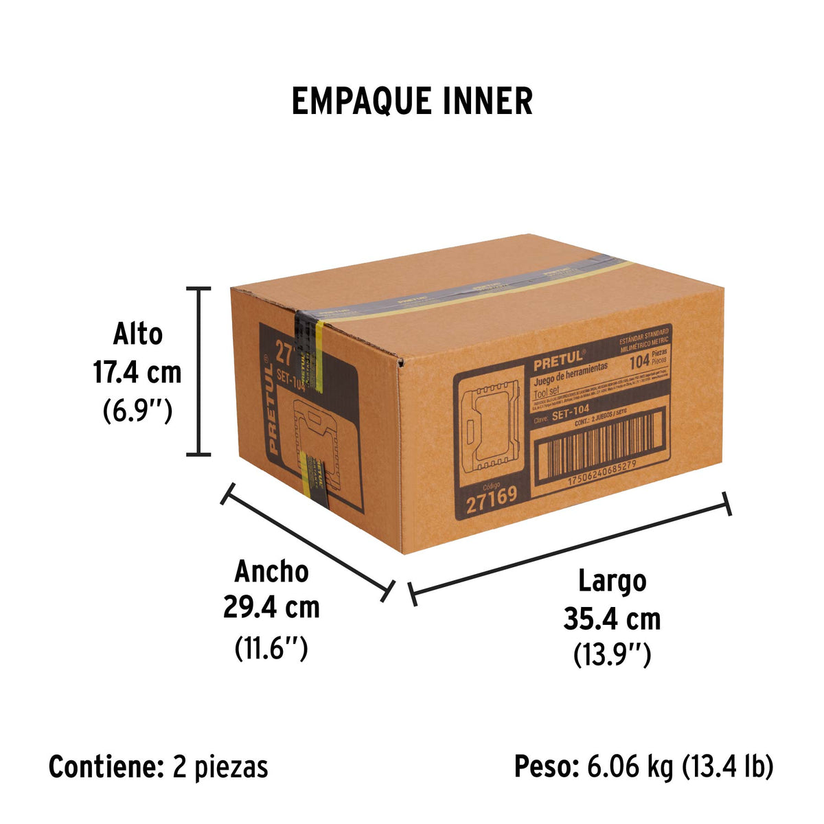 Juego de herramientas PRETUL 104 piezas