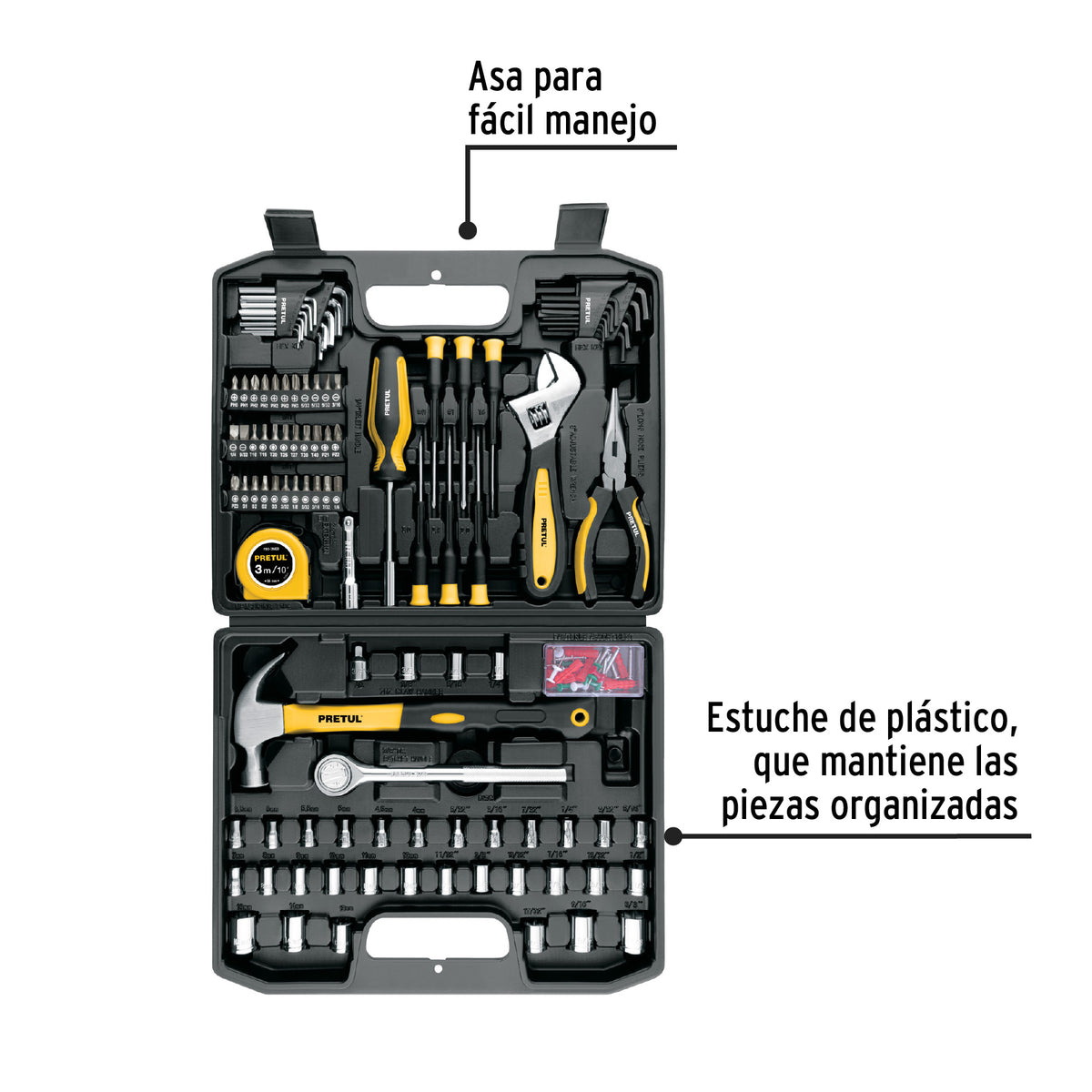 Juego de herramientas PRETUL 104 piezas