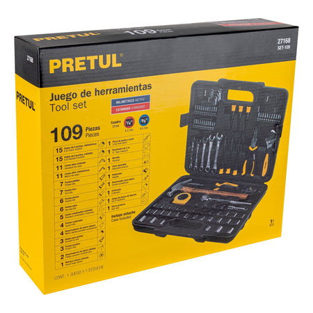 Juego de herramientas PRETUL 109 piezas