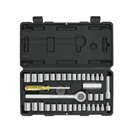 Juego de 39 herramientas 1/4" y 3/8" para mecanico Pretul