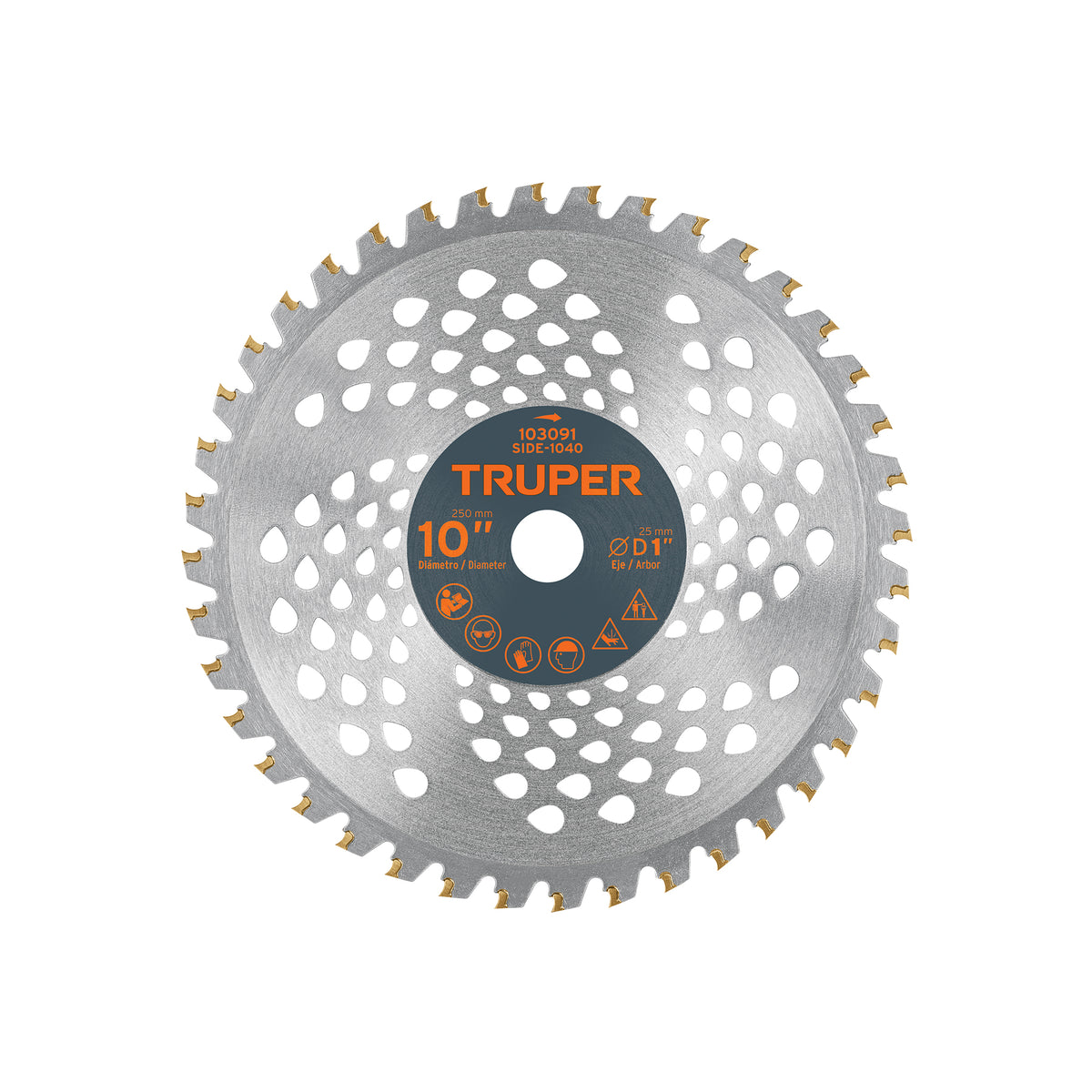 Disco sierra 10" para desbrozadoras 40 dientes TRUPER