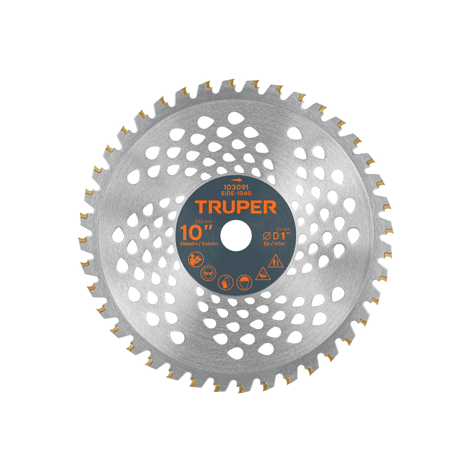 Disco sierra 10" para desbrozadoras 40 dientes TRUPER