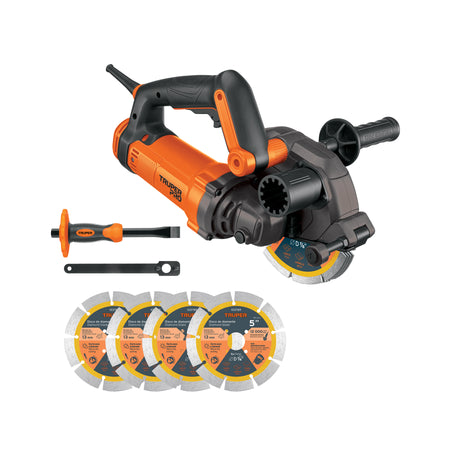 Sierra ranuradora de concreto 5', 1500 W, TRUPER PRO
