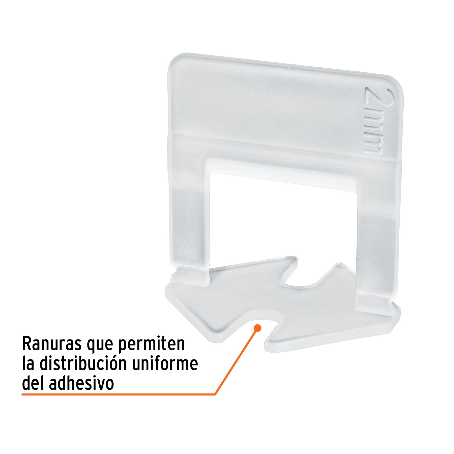 Bolsa con 100 anclas de para nivelacion de azulejos 2 mm