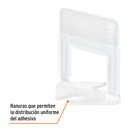 Bolsa con 100 anclas de 3 mm, para nivelación de azulejos
