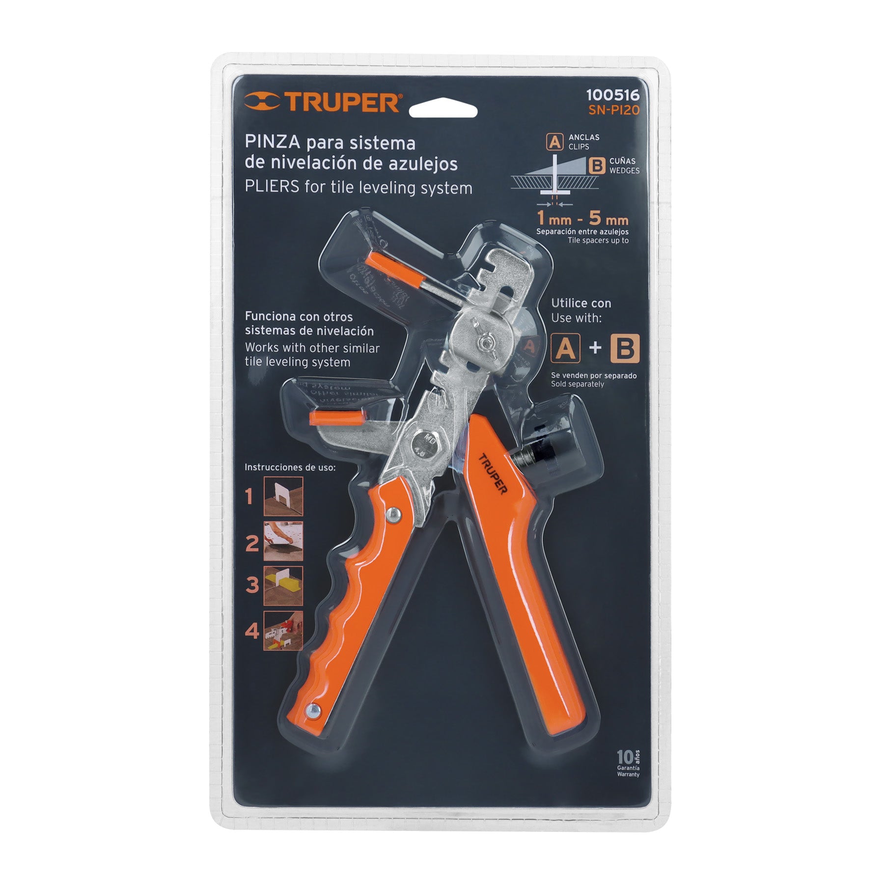 Pinza niveladora de azulejos, TRUPER