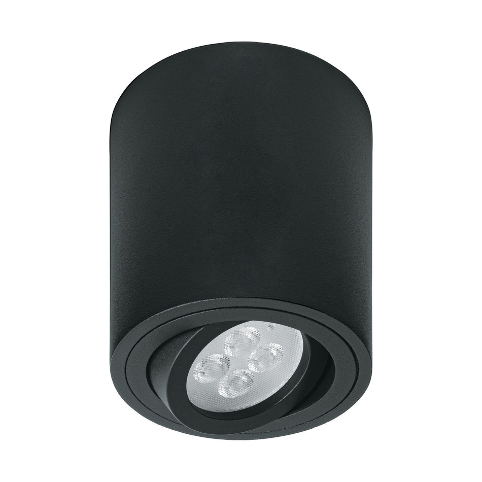 Luminario de sobreponer con spot dirigible, redondo, blanco