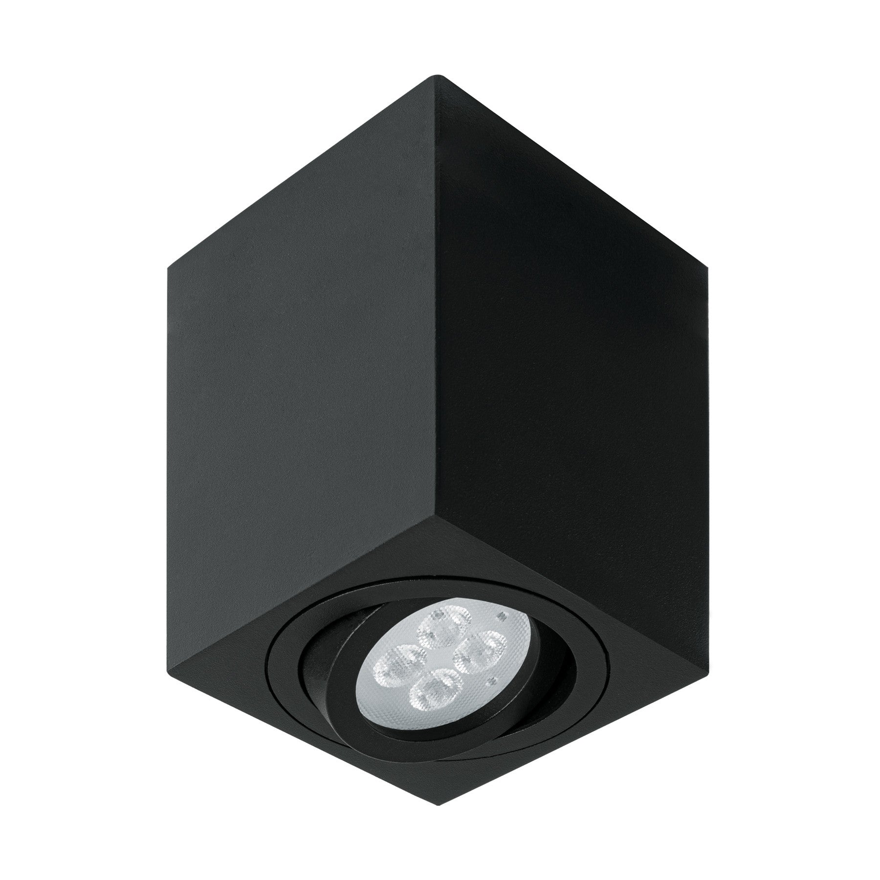 Luminario de sobreponer c/spot dirigible, cuadrado, blanco