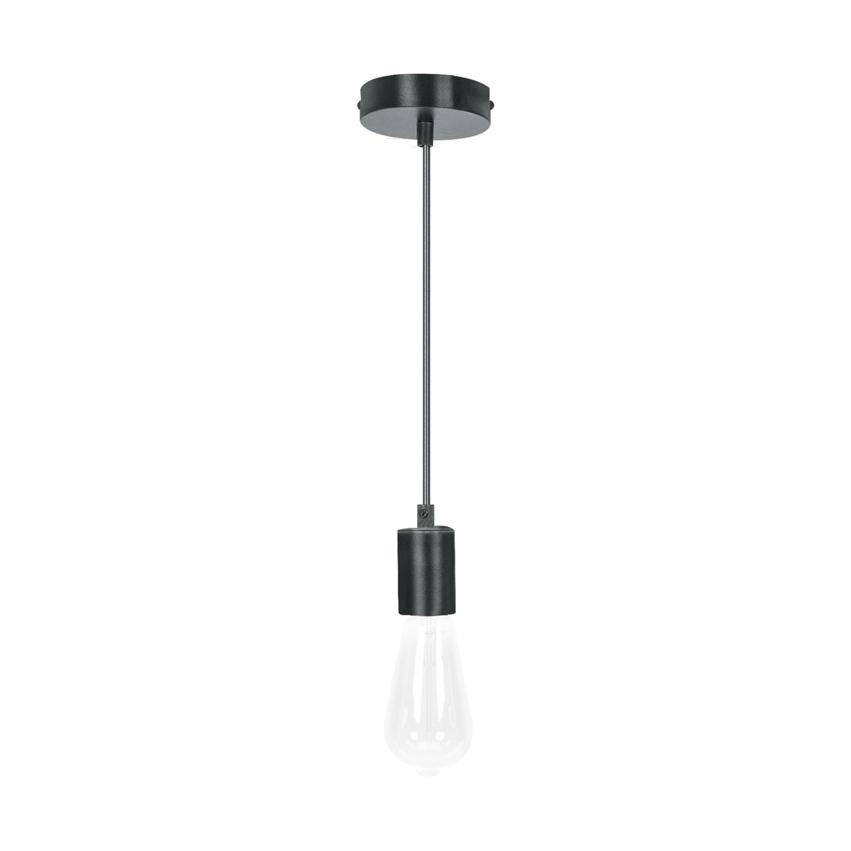 Socket colgante metalico negro VOLTECK