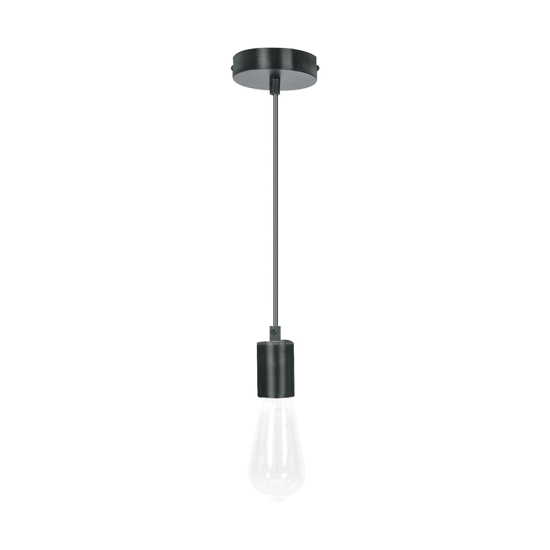 Socket colgante metalico negro VOLTECK