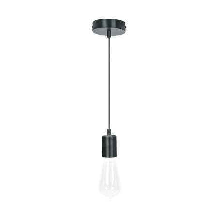 Socket colgante metalico negro VOLTECK