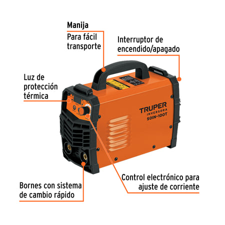 Soldadora inversora 100A, 127V, PRETUL 100A, 127V