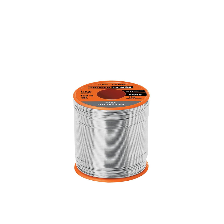 Soldadura 60% estaño 40% plomo para electrónica, 1 Kg
