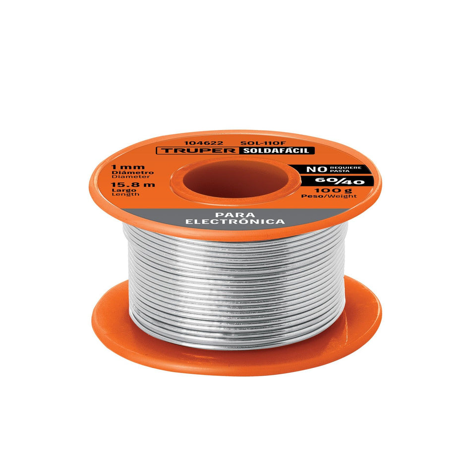 Soldadura 60% estaño 40% plomo para electrónica, 100g