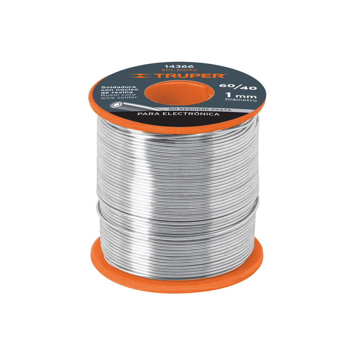 Soldadura 60/40 para electronica 450 g TRUPER SOLDAFACIL