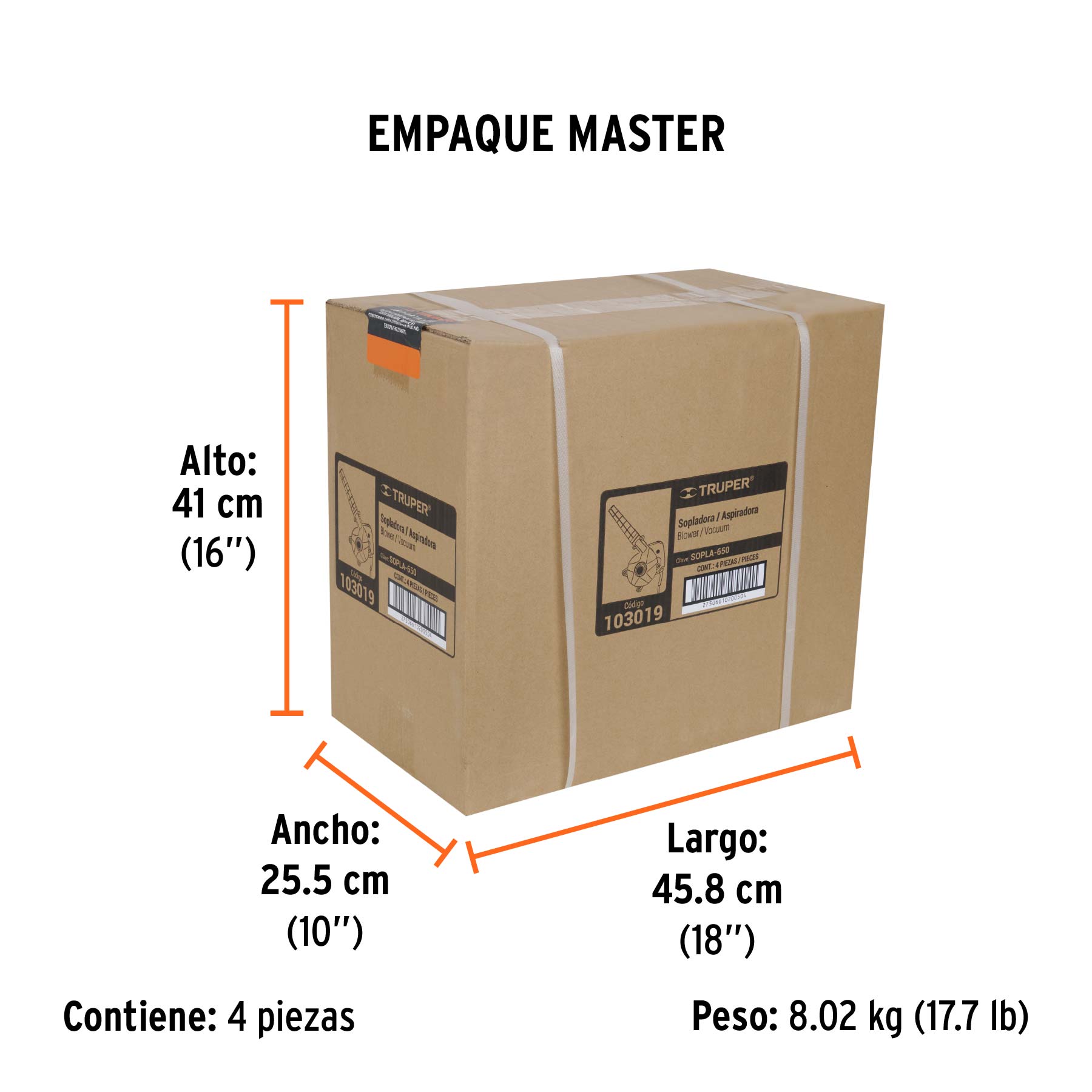Sopladora/Aspiradora electrica Truper 650W